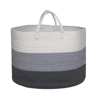 Decorative Extra Large Cotton Rope Basket With Long Handles Buy