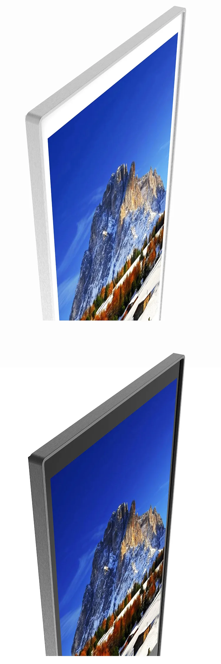 Lcd Ultra-thin Digital Signage Advertising Player Media Display 43 Inch TFT 4GB 4mm Tempered Glass