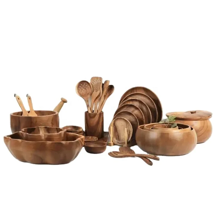 Acaica Wooden Kitchen Utensils For Cooking Acacia Wooden Bowl Cheese