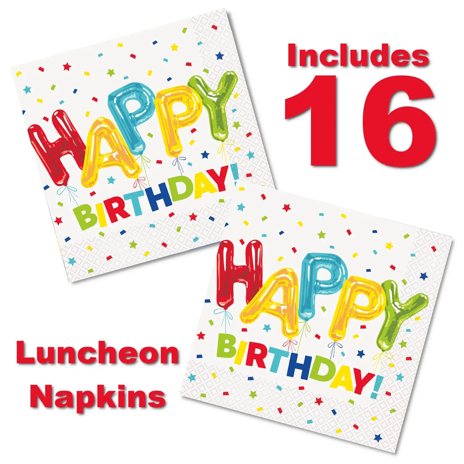 48pc Happy Birthday Plates And Napkins Colorful Confetti Birthday