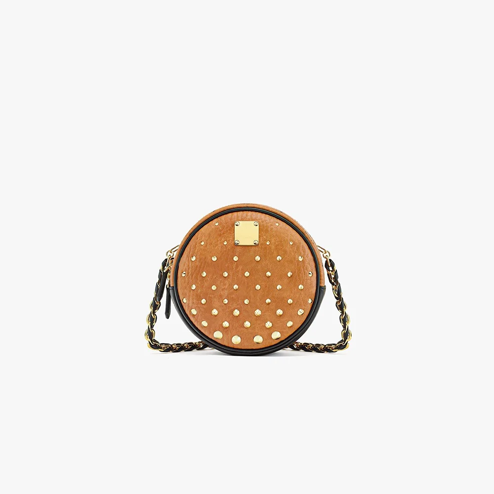 Hot Sell Mcm Crossbody Bag 24k Gold Plated Metal Decoration Chain Strap