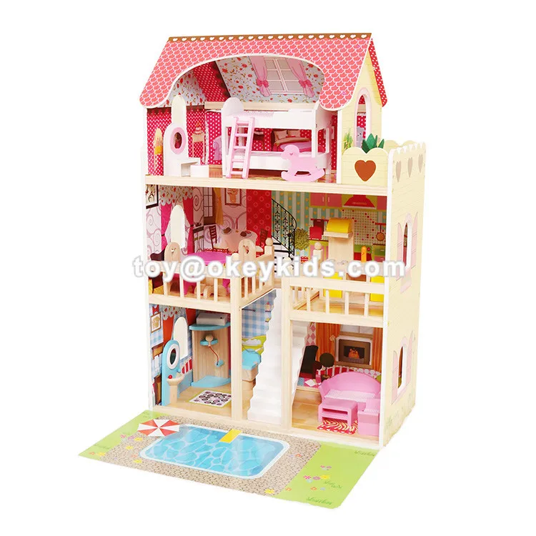 wooden toy house garden