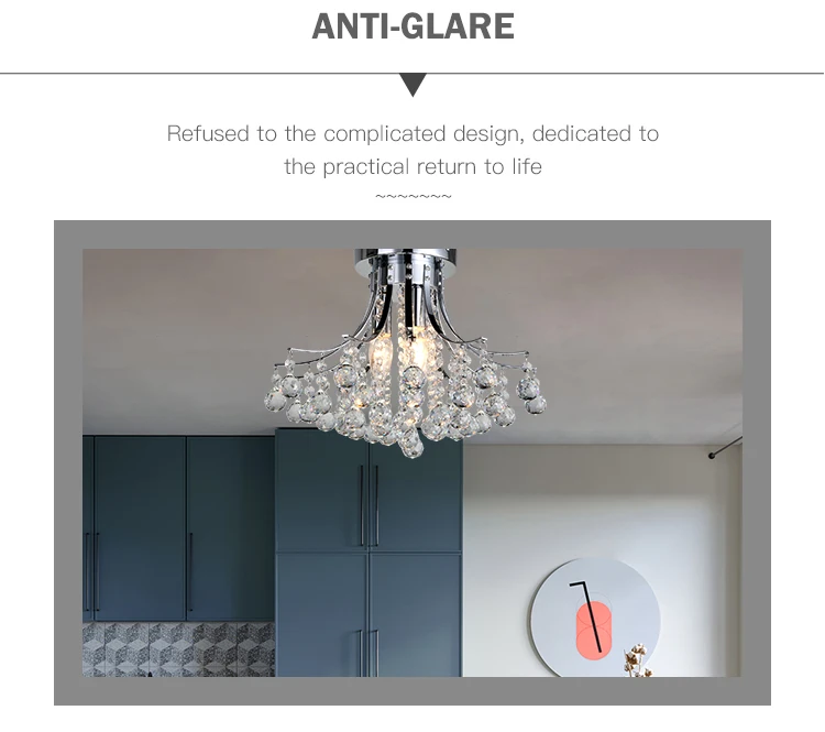 Modern chrome color decoration luxury large hotel round crystal chandelier ceiling lamp