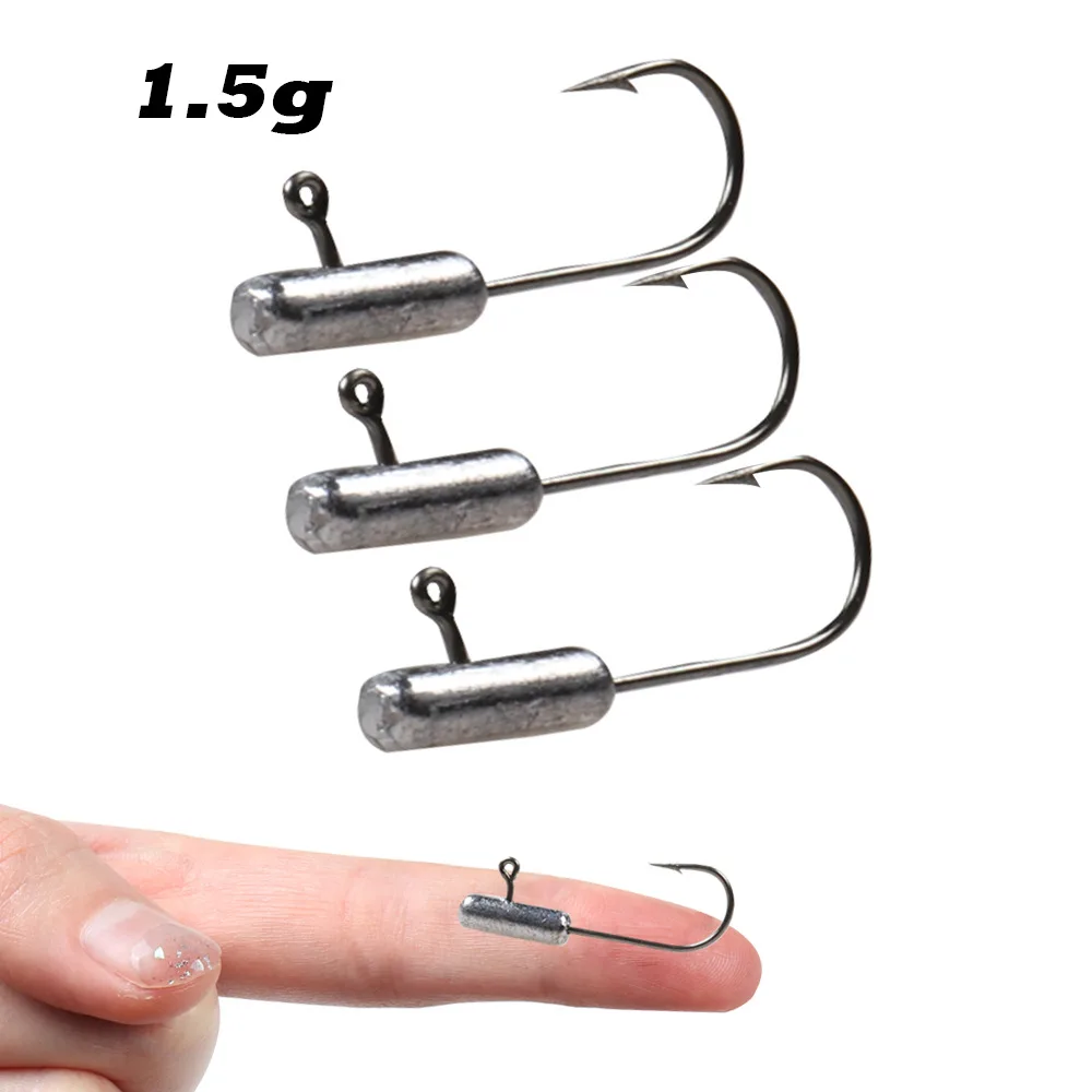 1g 1.5g 2g 3g Jig Head Rock Fish Bent Bulk Fishing Bullet Jig Head Hook