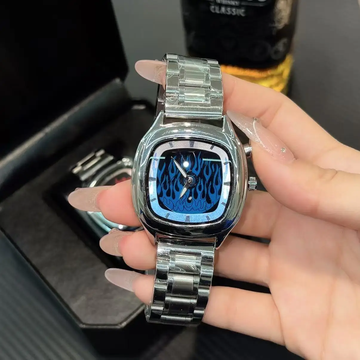Millennium Y2K New Digital Display Sport Retro Square Watch with 