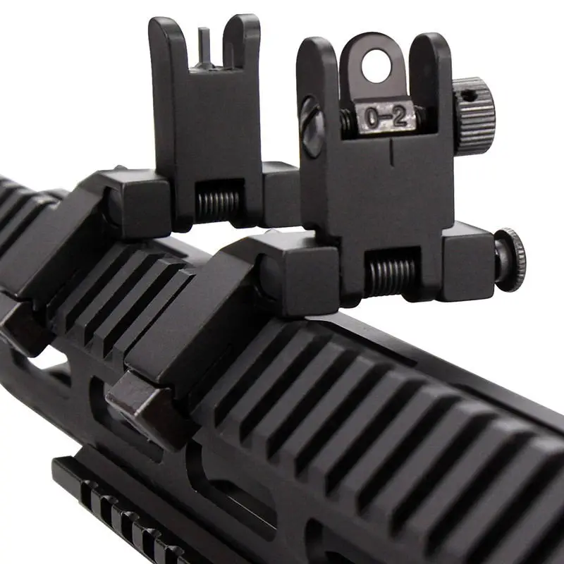 Ar15 Iron Sight Front/rear Flip Up 45 Degree Rapid Transition Buis ...