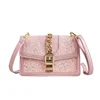 2019 Latest Design High Quality Polyester With Buckle Closure And Chain Cute Handbags Glitter Color For Girls Go Outdoor