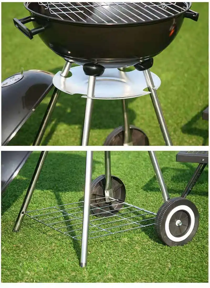 er Style Black Enamel Kettle Charcoal Bbq Barbecue Grill Cover Parts