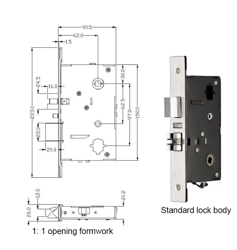 Remote dynamic password lock office  home security intelligent door lock digital key card door lock hotel