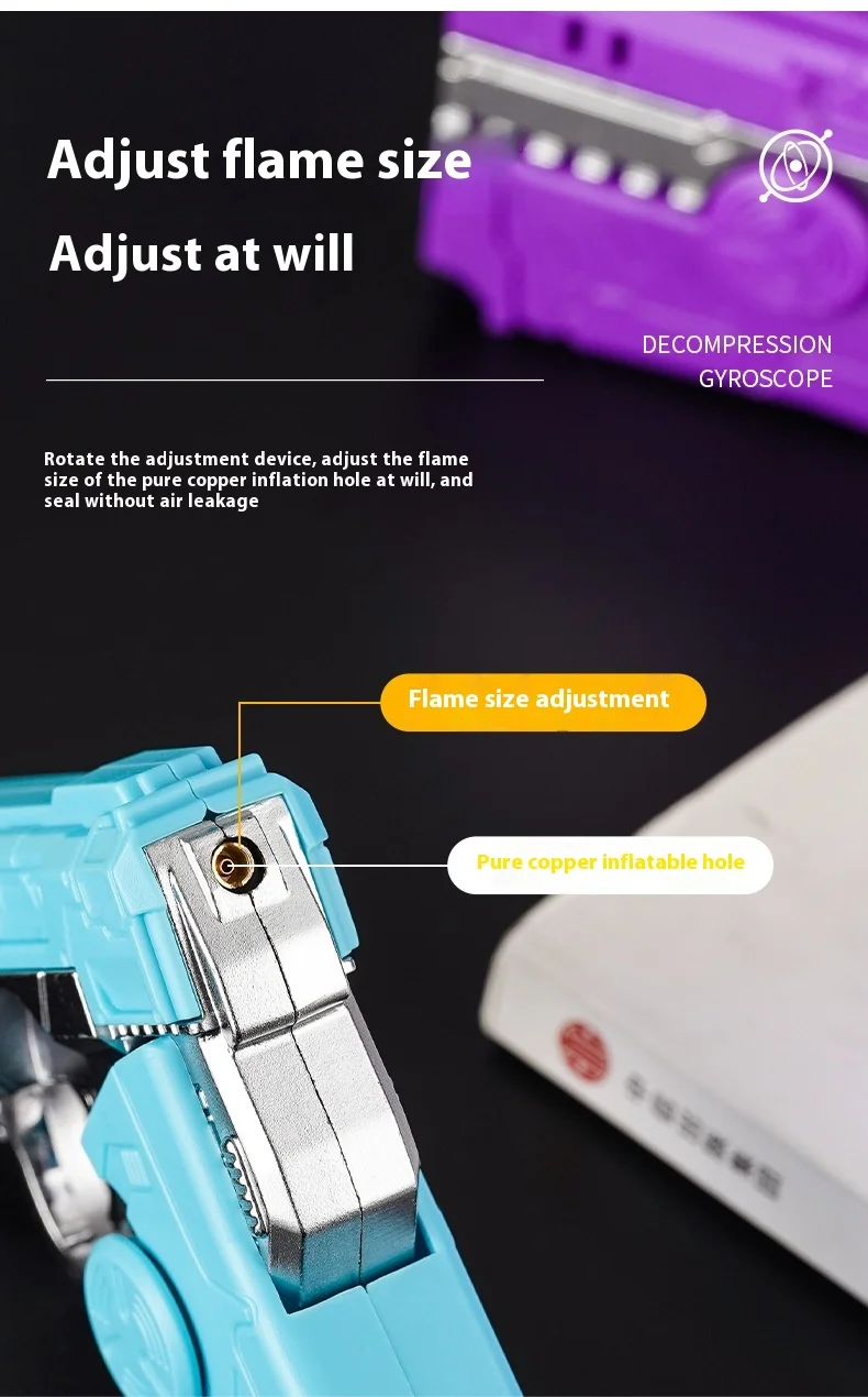 2-in-1 Modern & Classic Folding Rotary Decompression Lighter New Deformation Cyber Celebrity Gift Plastic Material for Smoke
