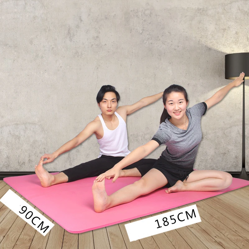 Bốn mảnh Phù hợp với Thể dục dụng cụ Dày Thảm tập Yoga Không độc hại Màu hồng 10mm 9
