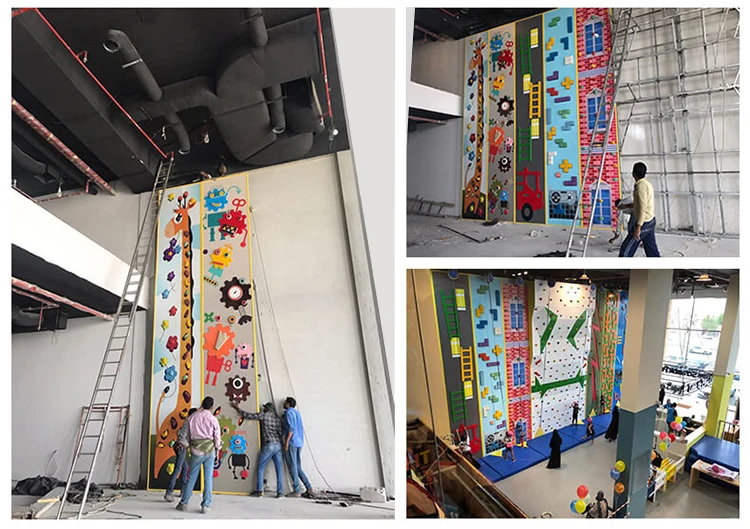 climbing wall installation