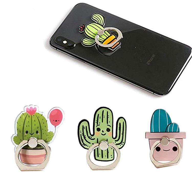 Custom Cell Phone Ring Acrylic Mobile Phone Ring Stand Holder Finger