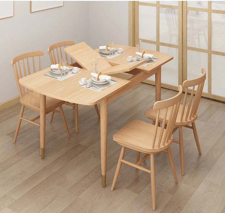 product-natural wood color home furniture popular luxurysoild wooden dining room table sets for smal