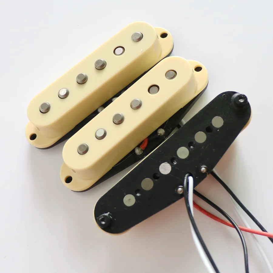 Großhandel 3 Stück 1set Alnico 5 Single Coil Weiß Strat Gitarren