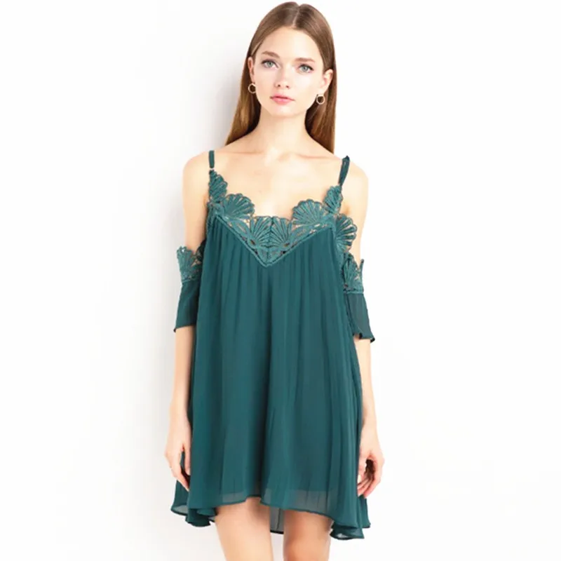 emerald green casual dress