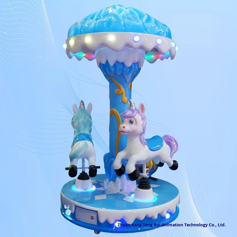 Luxury Three-Person Children's Electric Carousel Amusement Machine ...