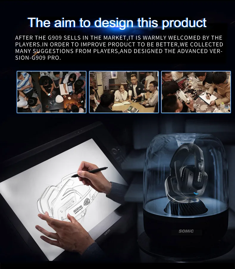 Somic G909pro virtual 7.1 surround sound Vibration Gaming Headset