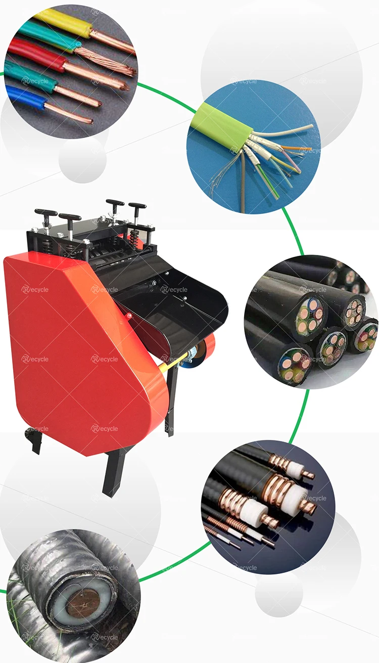 No pollution low invest waste wire and cable peeling machine