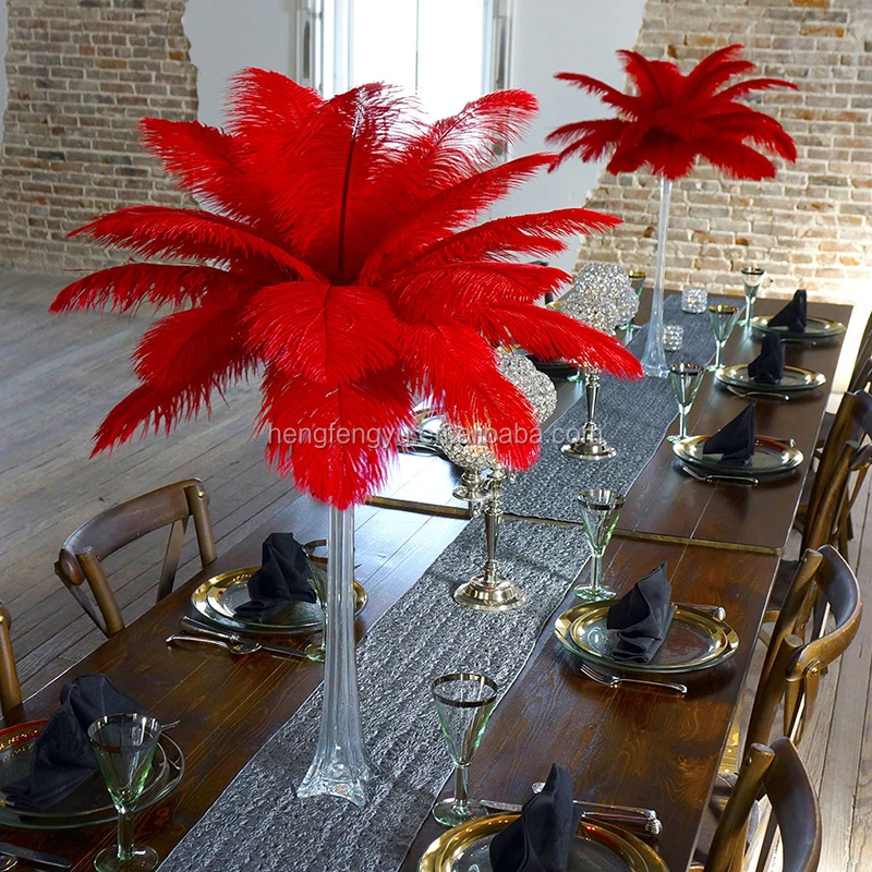 feather vases weddings