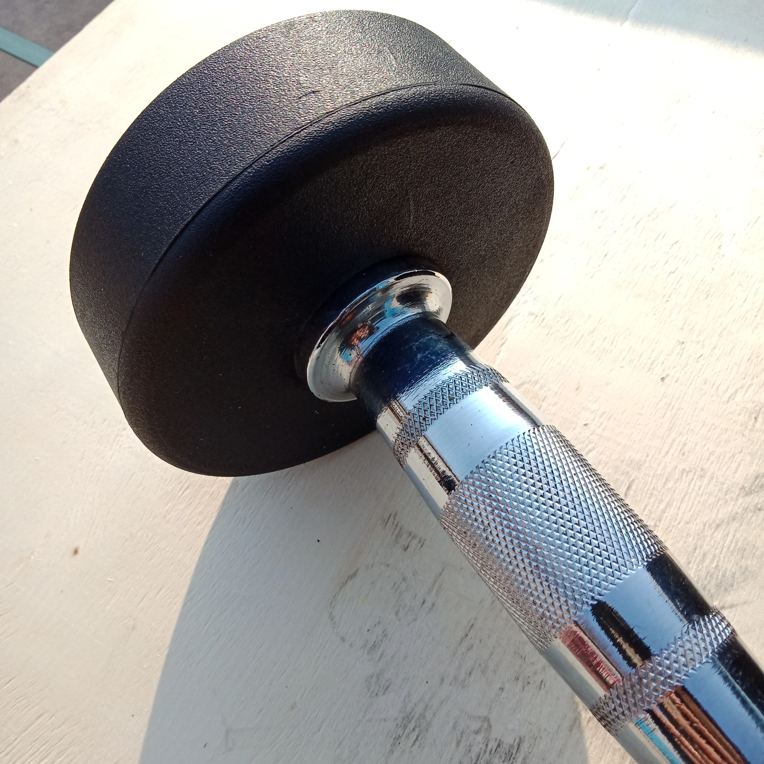 rubber coated round dumbbell