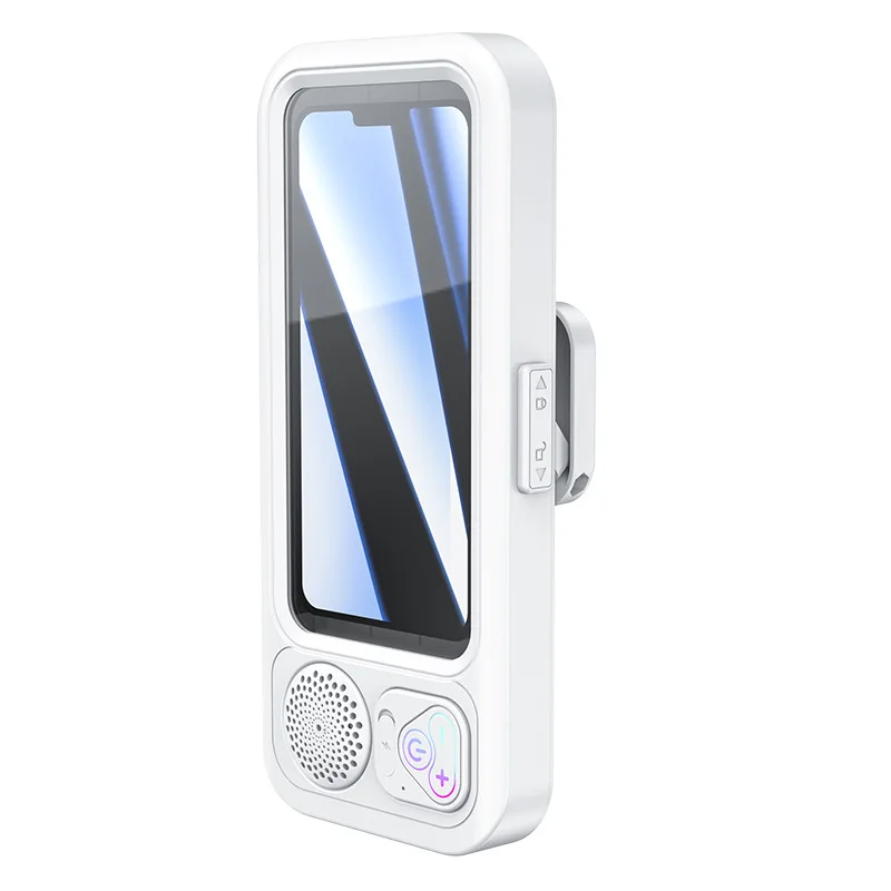 Phone Mount Waterproof Bathroom Phone Holder / Phone Case with Built-in BT Speaker, IPX5, 500-800mAh, Portable Speaker