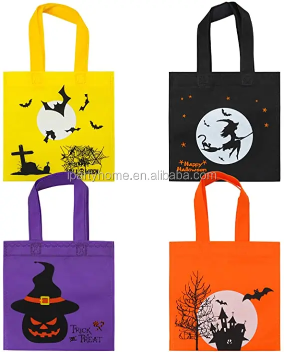 Halloween Kids Candy Bag Halloween Nonwoven Bag Ghost Pumpkin Skull