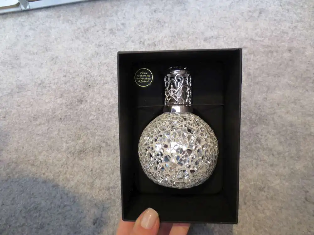 Glass Effusion Lamp With Platinum Stone,Home Perfume Lamp Purify Air