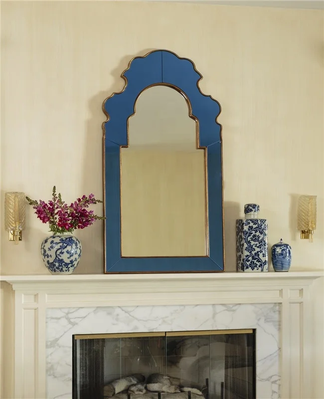 新产品矩形花式壁挂仿古镜面墙贴家居装饰