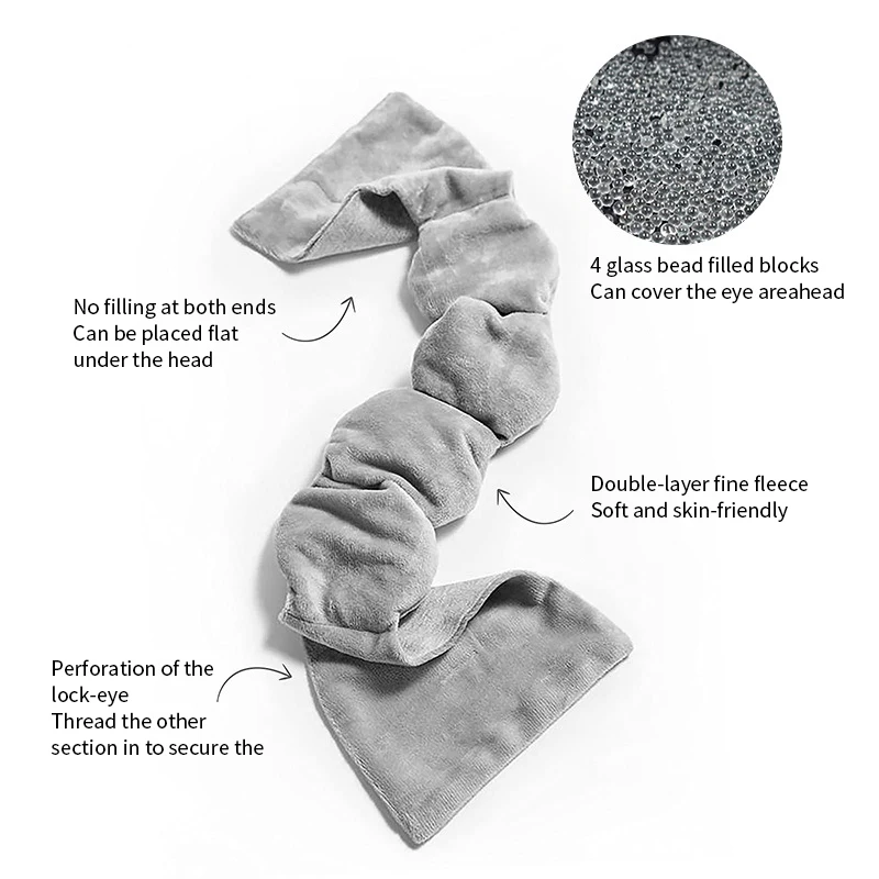 Weighted Eye Mask Gentle Pressure Sleep Mask Pillow Filled With Glass