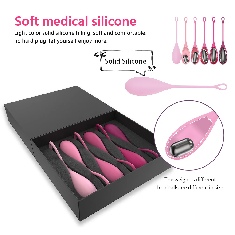 Personal Use Medical Grade Silicone Multiple Weights Kegel Ball Set