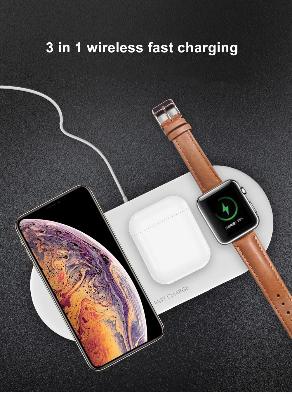 Doble cargador inalámbrico magnético Soporte de muelle de carga rápida para iPhone  iWatch | Linio Perú - GE582EL1IN7UTLPE