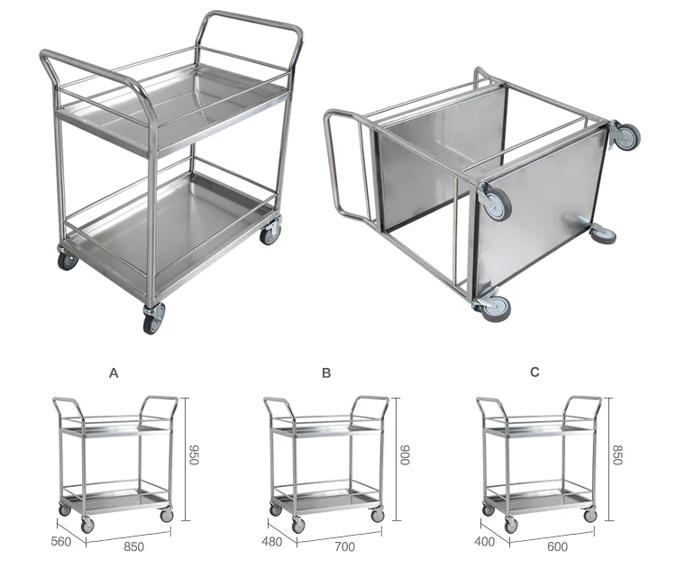 operating room stainless steel medical cart dental instruments hospital trolley