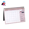 Custom 2020 Desk Calendar Planner Printing Rose Gold Wire Sprial Binding or Perfect Stitching Binding