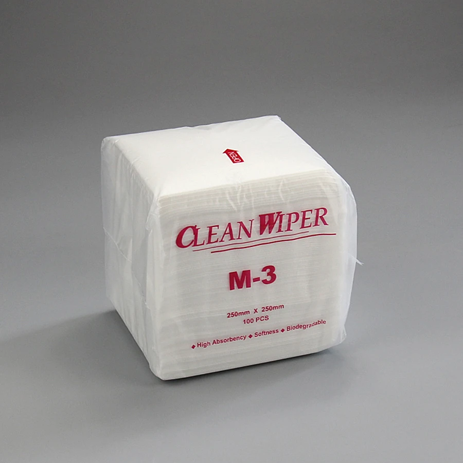 100 Polyester Lint Free 35gsm 25cm X 25cm Bemcot M3 Cleanroom Clean