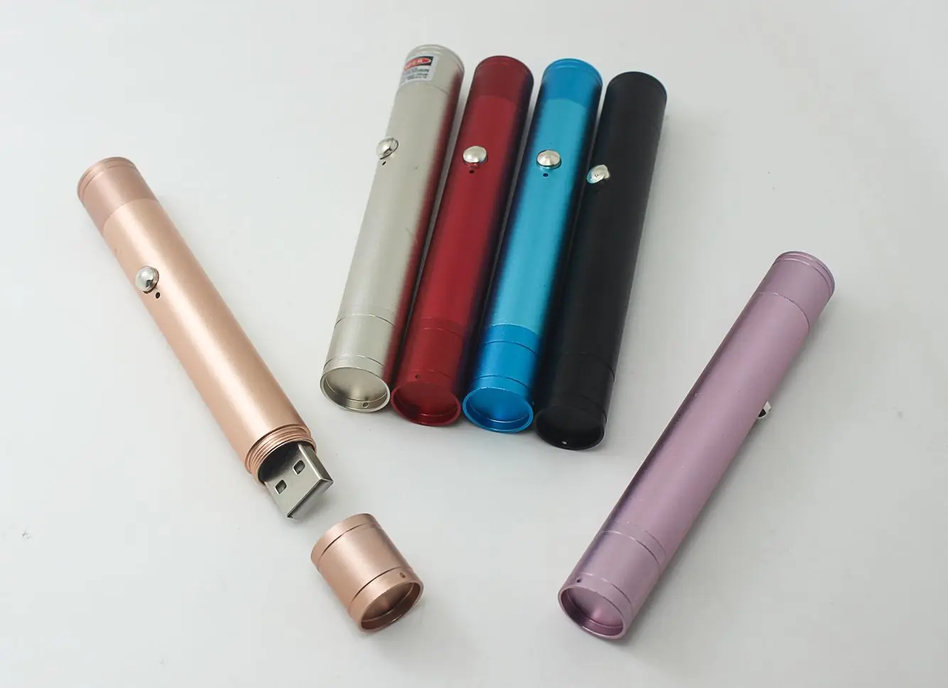 Red Laser Pointer with Rechargeable Lithium USB Battery - OEM Available