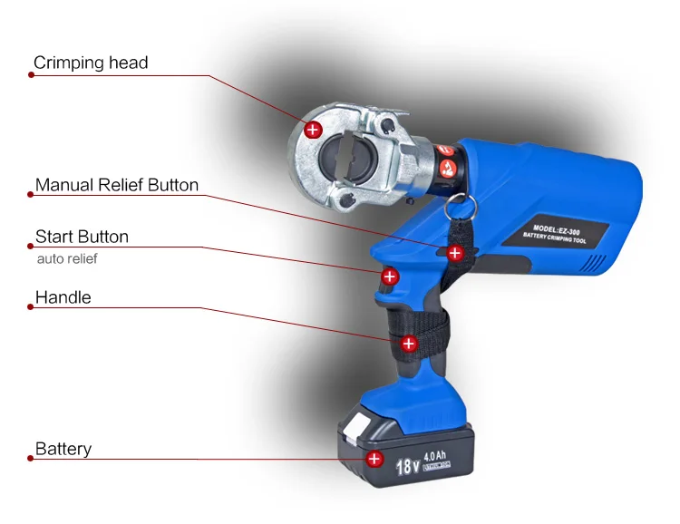 Ton Hydraulic Crimping Heads Double Acting Hydraulic Hose Crimping Machine Hydraulic Crimping Tools