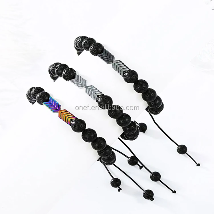 Most Popular Braided Rope Mens Women Anti Anxiety 6mm Adjustable Lava Stone Gemstone Bracelet.jpg
