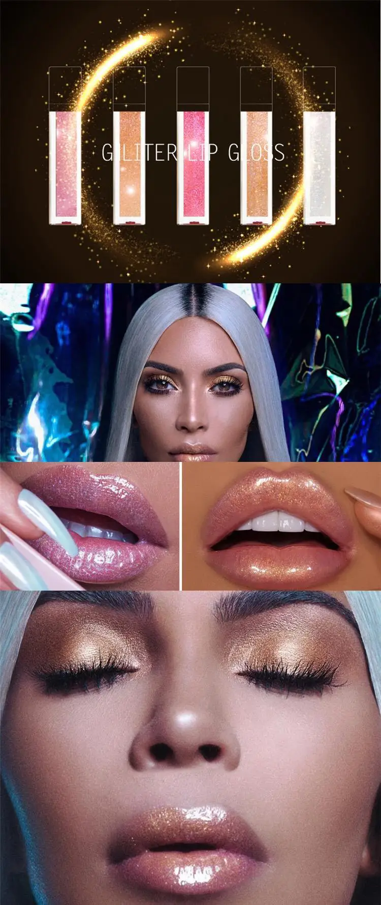 Long Lasting Glitter Liquid Lipstick Custom Your Own Brand Makeup Vegan