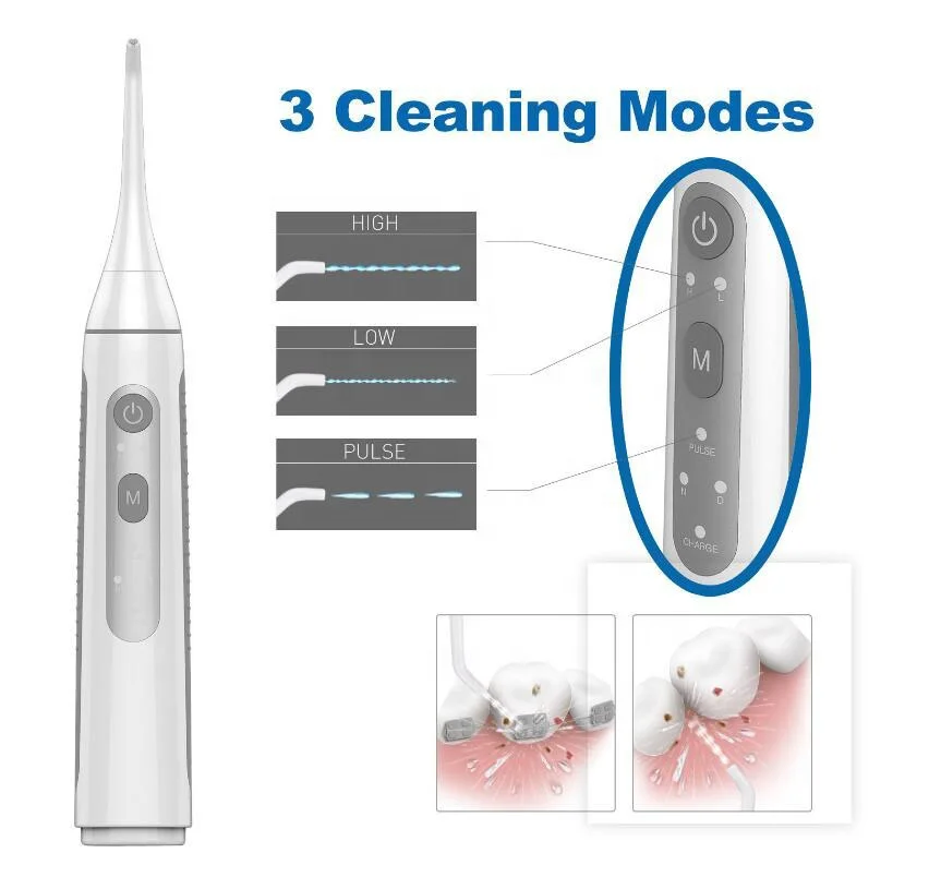 Electronic oral floss water irrigator jet dental water flosser toothbrush
