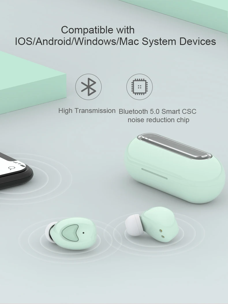New design surround sound portable bluetooth V5.0 earphones TW10 magnetic charging headphone parts - ANKUX.COM