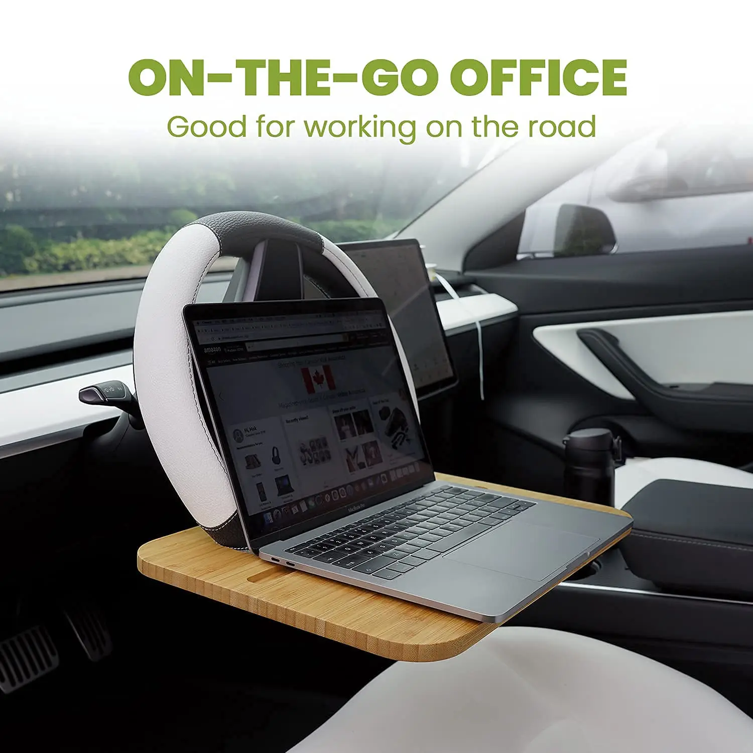 Car Steering Wheel Wood Desk Table Vehicle Car Laptop Food Storage Tray