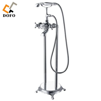 Upc Freestanding Tub Filler Cross Knobs Handle Telephone Bath