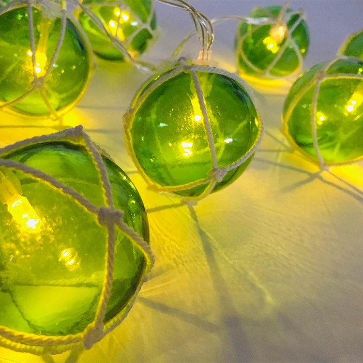 China Custom 1.5M 10L Battery Operated Green Ball Fairy String Light Led Decorative