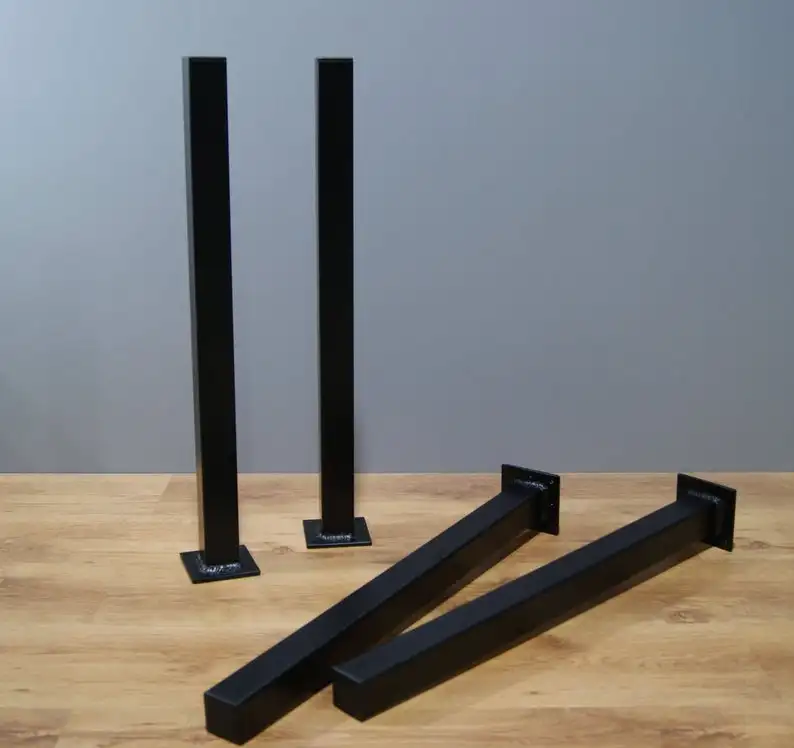 重型实心钢金属方管桌腿餐桌腿