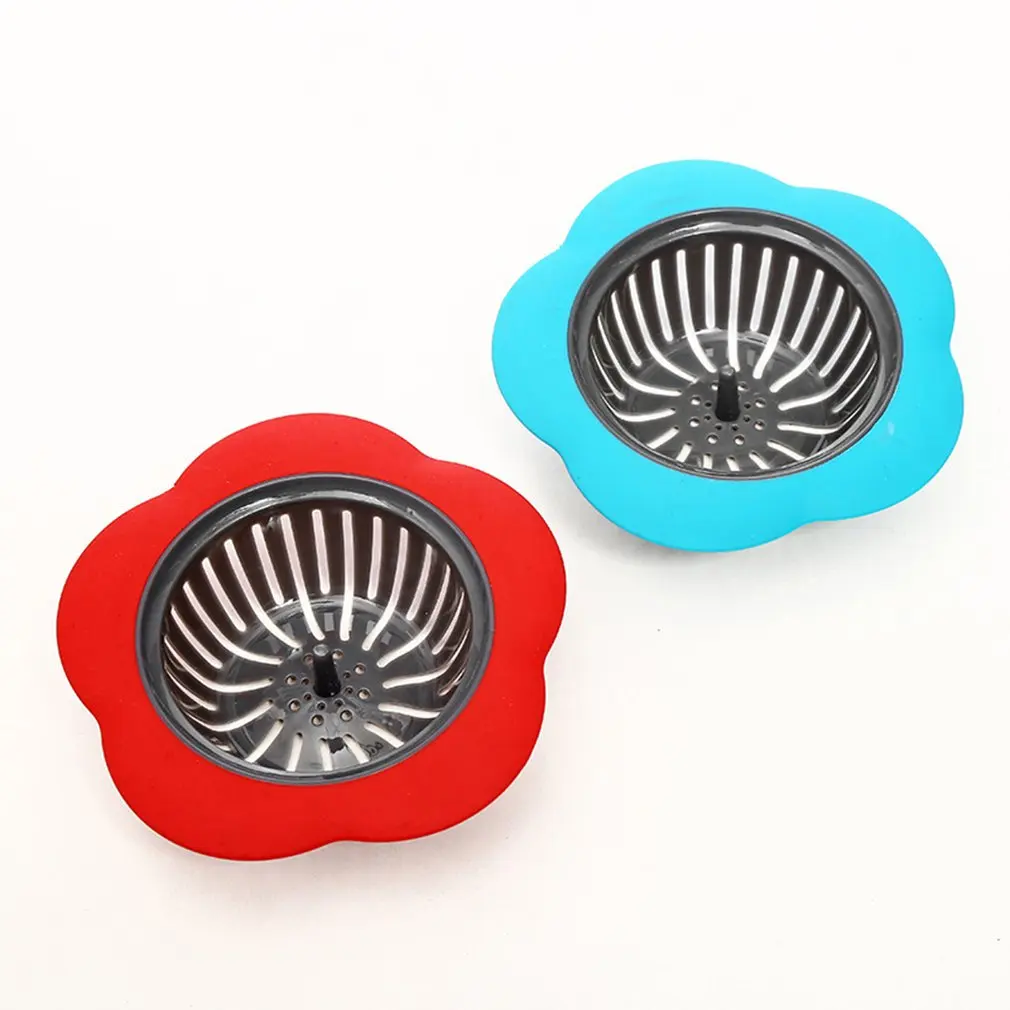 Flower Shaped Sink Cover Sewer Filter Useful Plastic Silicone Floor Drain Nice 