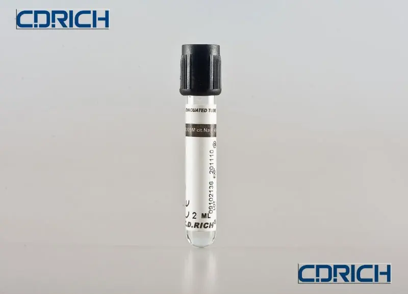 Sodium Citrate tube with black cap