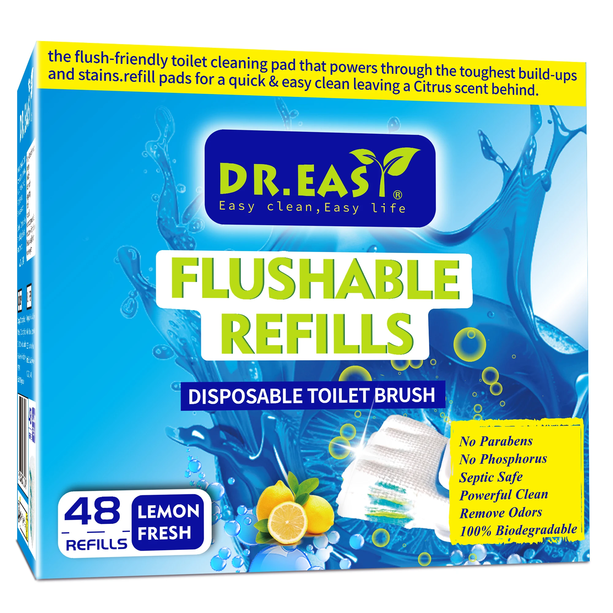 product flashbale toilet cleaning tablets with lemon scented detergent-3
