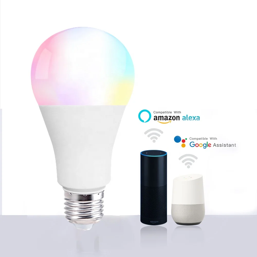 China Hot selling Voice Control RGB Coloful Alexa Smart Led Wifi Light Bulb