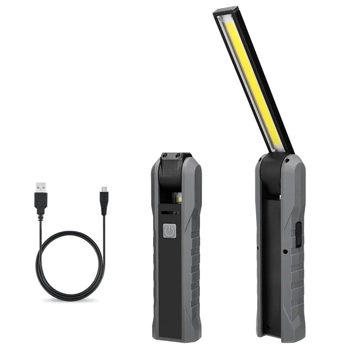 Portable COB+LED Work Light USB Rechargeable Magnetic Torch Flexible Inspection Hand Lamp Worklight Outdoor Spotlight